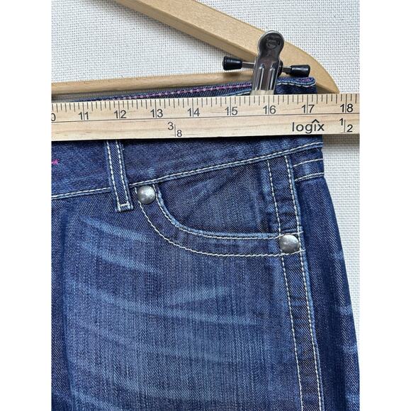 Wrangler Jeans Women’s 9/10x30 Blue Denim Bootcut Premium Patch Low Rise Cotton - Picture 9 of 15